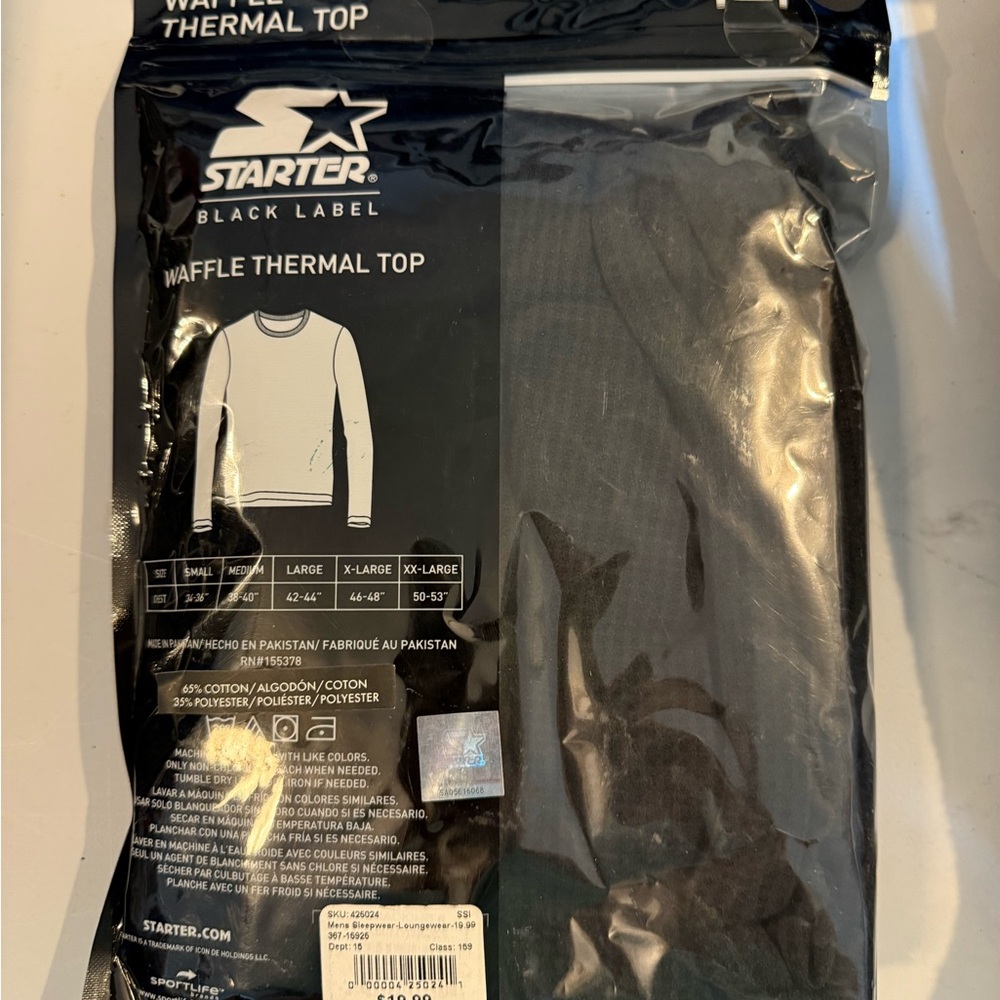 Starter Black Label Performance Thermal Top - Picture 3 of 5